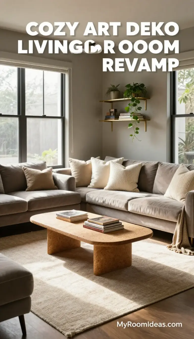 Cozy Art Deco Living Room Revamp on a Thrift Store Budget