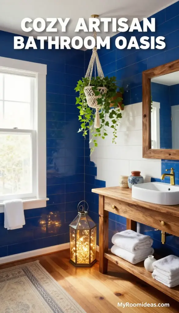 Compact Townhouse Bathroom Oasis: Artisan Decor Ideas