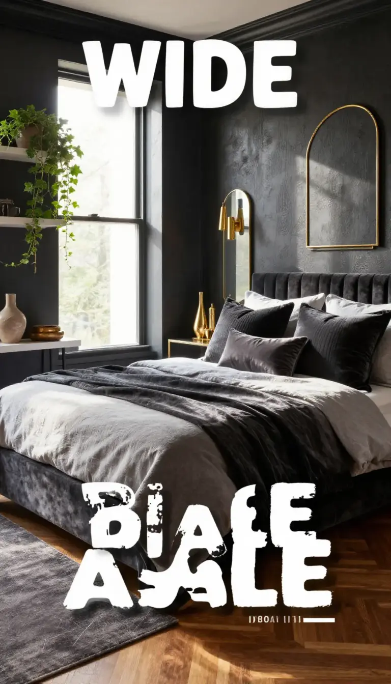 Large Rental Bedroom Transformed with Glam Art Deco Plaster & Textiles